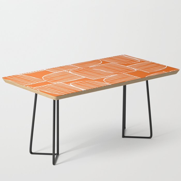 Mid-Century Modern 1950's Orange Juice Mimosa Colored Abstract Coffee Table Gallery Image 1