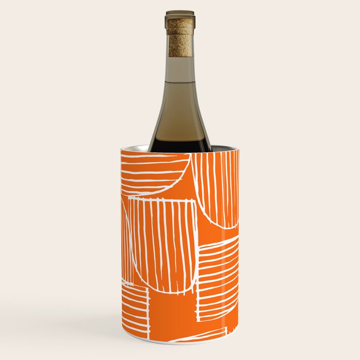 Mid-Century Modern 1950's Orange Juice Mimosa Colored Abstract Wine Chiller Gallery Image 3
