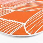 Mid-Century Modern 1950's Orange Juice Mimosa Colored Abstract Bath Mat Gallery Image 3