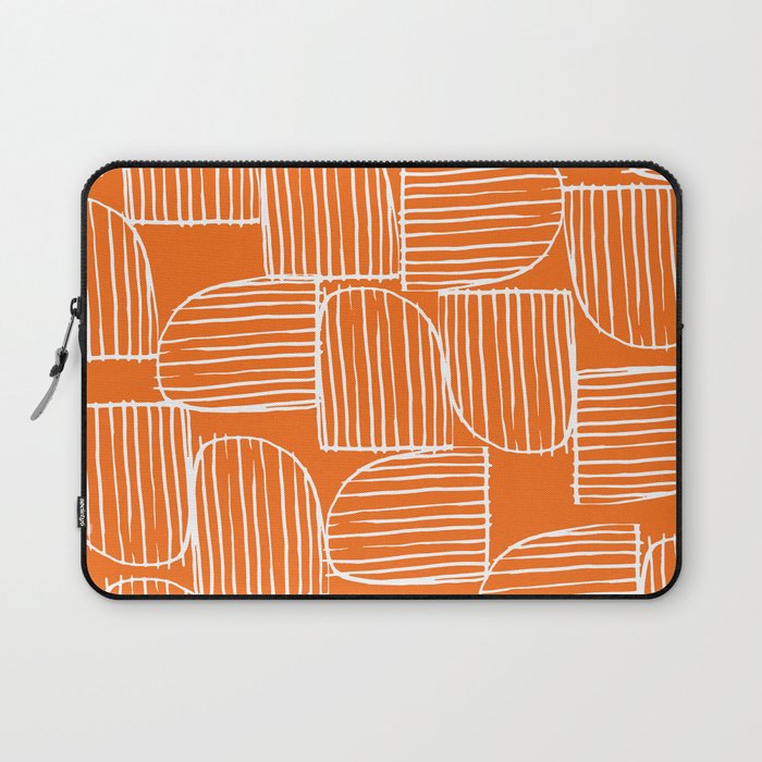 Mid-Century Modern 1950's Orange Juice Mimosa Colored Abstract Laptop Sleeve Gallery Image 1