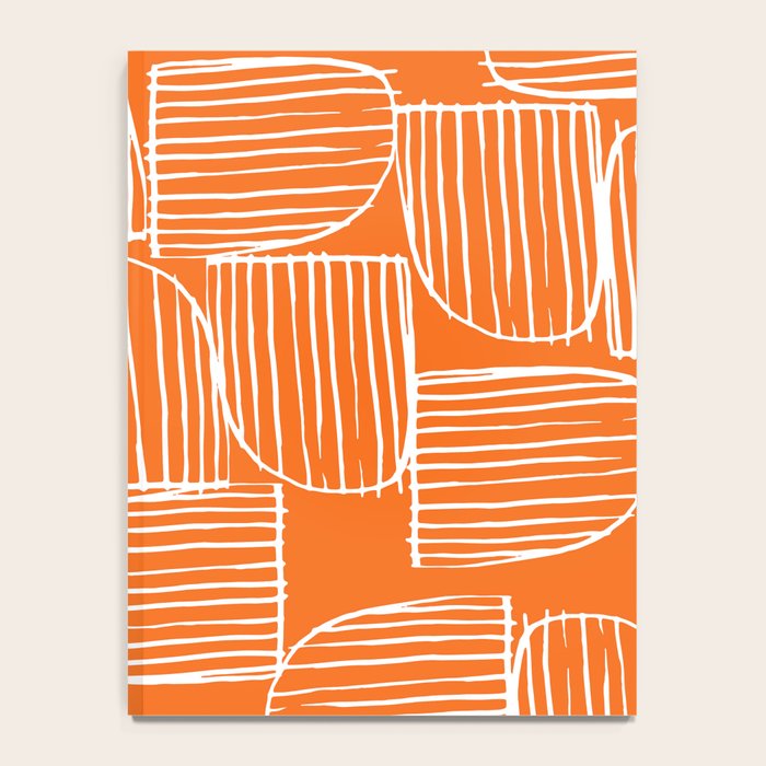 Mid-Century Modern 1950's Orange Juice Mimosa Colored Abstract Notebook Gallery Image 4