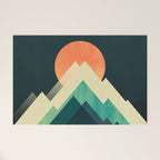 Ablaze on cold mountain Welcome Mat Gallery Image 1