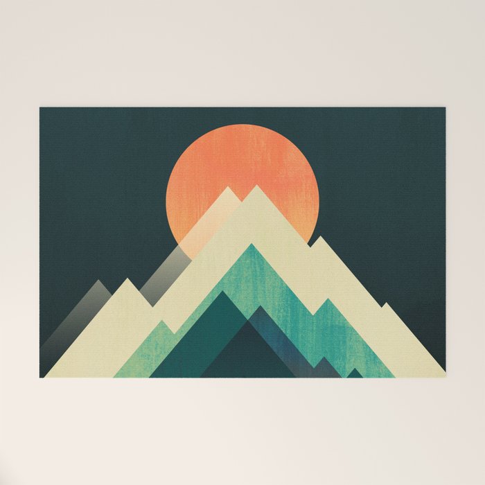 Ablaze on cold mountain Welcome Mat Gallery Image 1