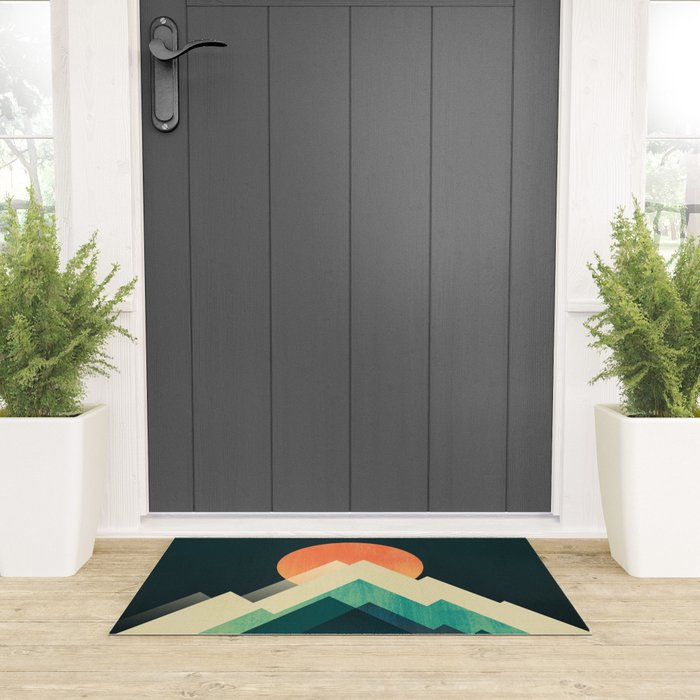Ablaze on cold mountain Welcome Mat Gallery Image 3