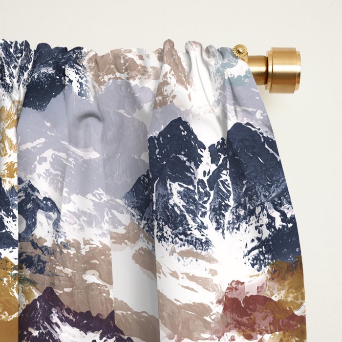 Abstract Colorful mountains C Window Curtain Gallery Image 2