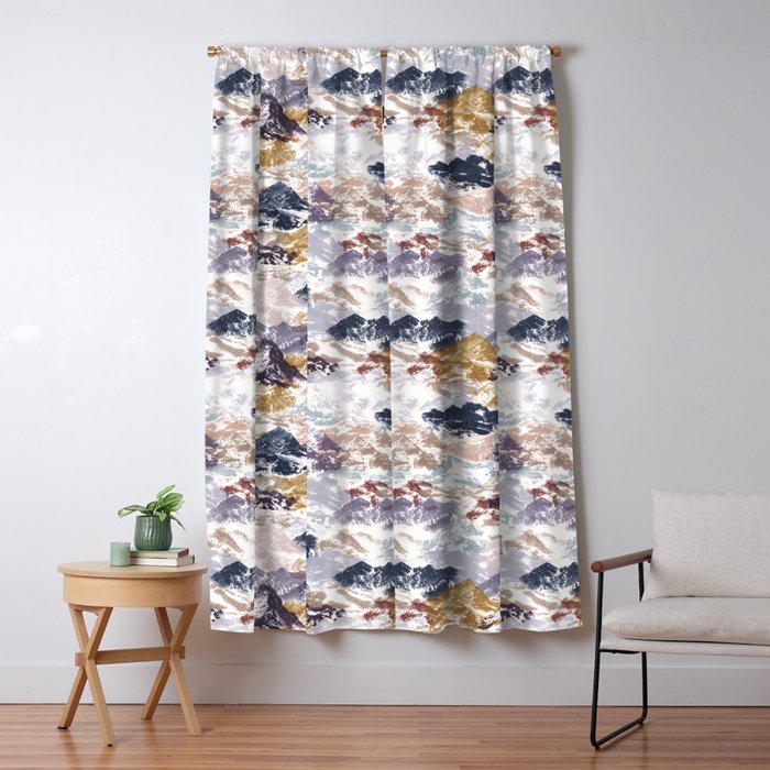Abstract Colorful mountains C Window Curtain Gallery Image 5