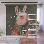Festive Glow Llama Wall Mural Gallery Image 1