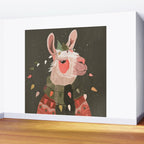 Festive Glow Llama Wall Mural Gallery Image 2