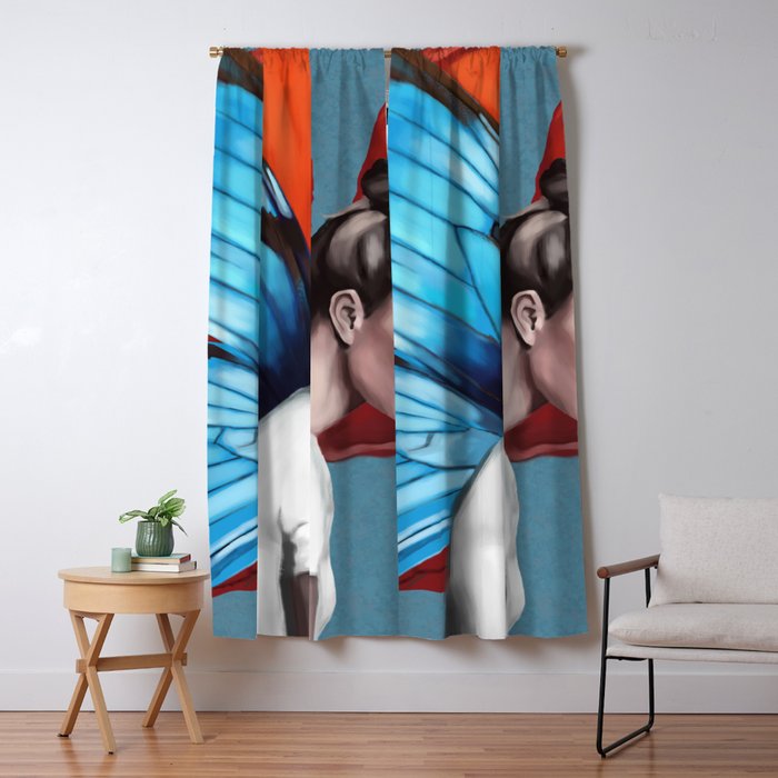 Butterfly Woman Window Curtain Gallery Image 1