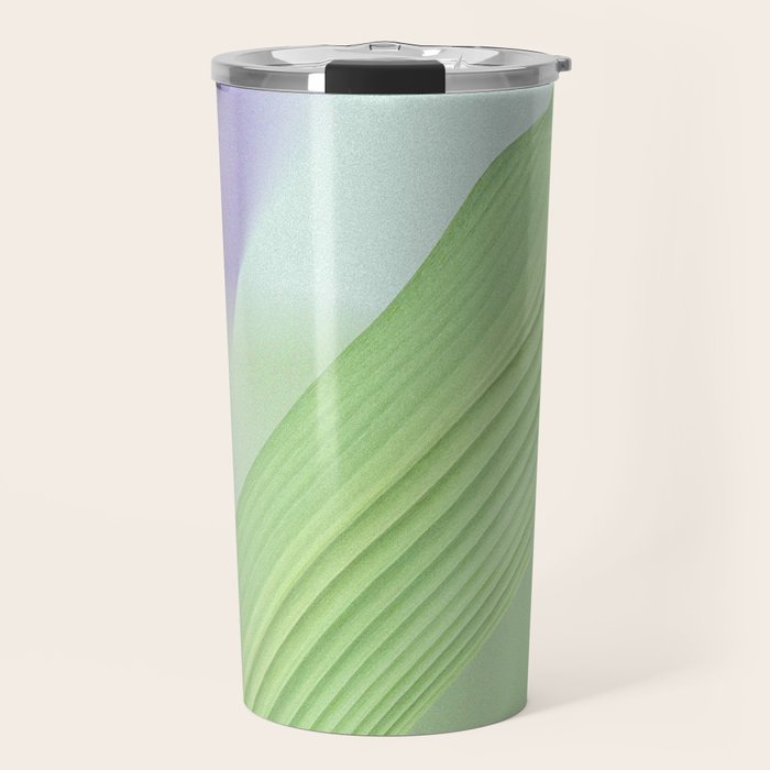 Spring Bud Lavender: Abstract Brush Strokes on Gradient Color - 002 Travel Mug Gallery Image 1