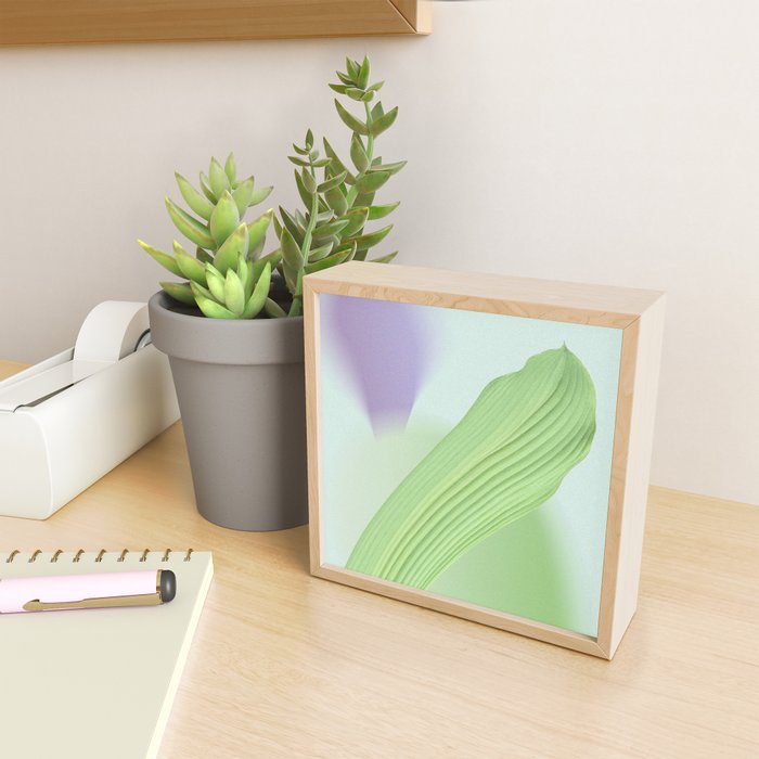 Spring Bud Lavender: Abstract Brush Strokes on Gradient Color - 002 Mini Art Print Gallery Image 2