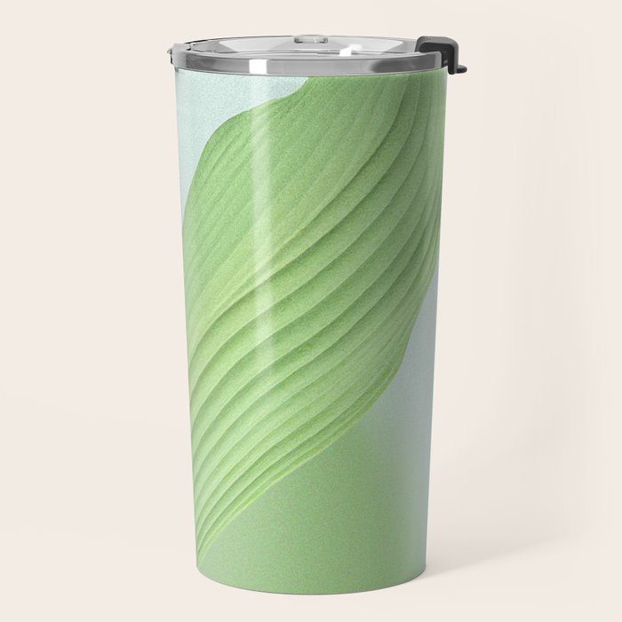 Spring Bud Lavender: Abstract Brush Strokes on Gradient Color - 002 Travel Mug Gallery Image 2