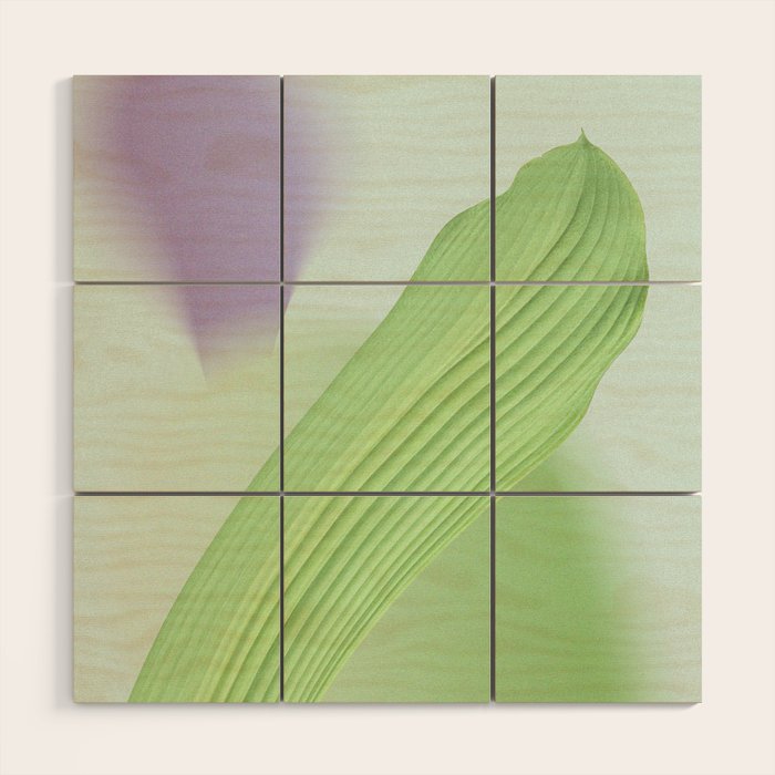 Spring Bud Lavender: Abstract Brush Strokes on Gradient Color - 002 Wood Wall Art Gallery Image 1
