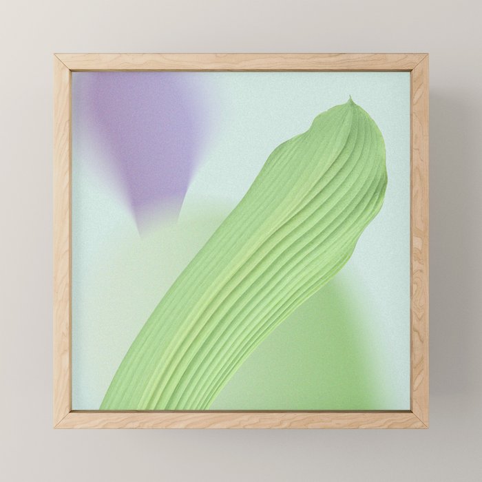 Spring Bud Lavender: Abstract Brush Strokes on Gradient Color - 002 Mini Art Print Gallery Image 1