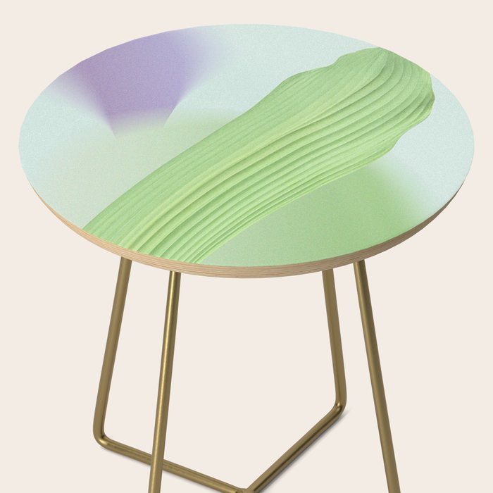 Spring Bud Lavender: Abstract Brush Strokes on Gradient Color - 002 Side Table Gallery Image 2