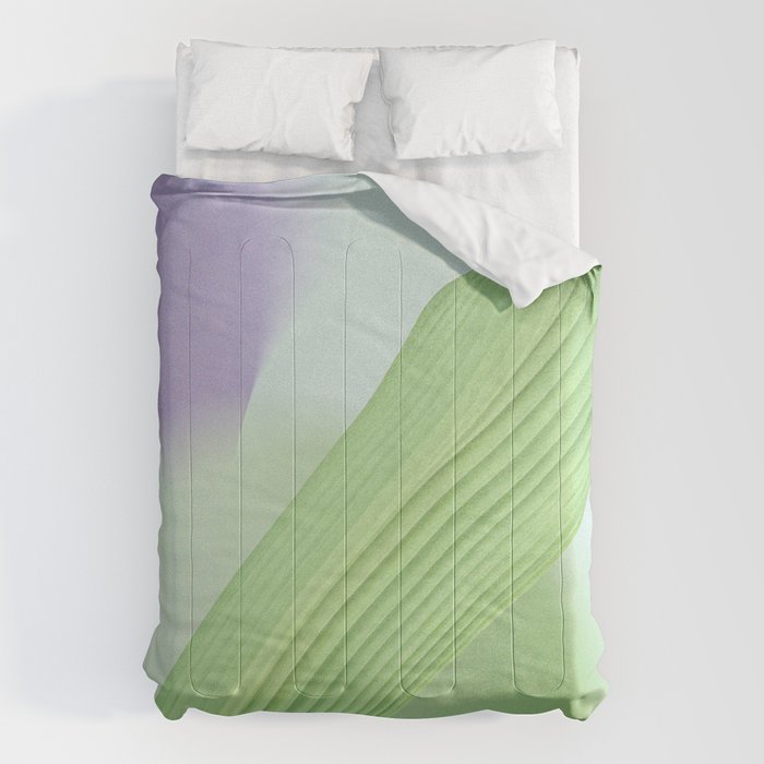 Spring Bud Lavender: Abstract Brush Strokes on Gradient Color - 002 Comforter Gallery Image 6