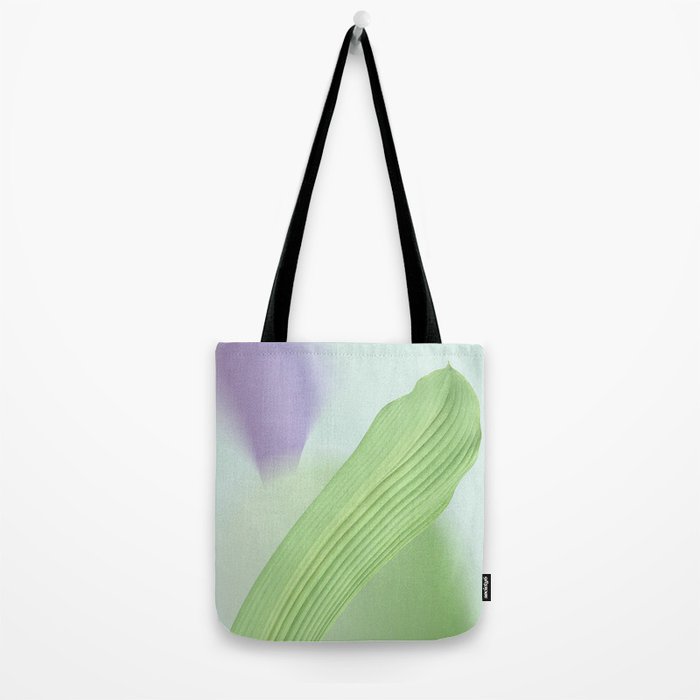 Spring Bud Lavender: Abstract Brush Strokes on Gradient Color - 002 Tote Bag Gallery Image 2