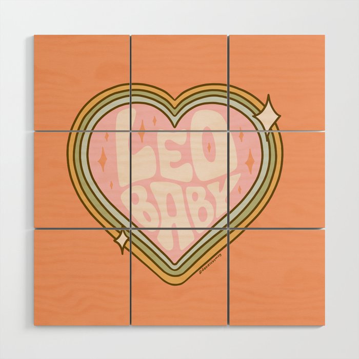 Leo Baby Wood Wall Art Gallery Image 1