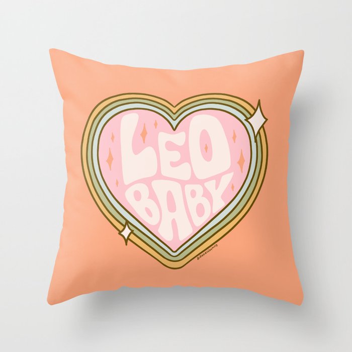 Leo Baby Throw Pillow Gallery Image 1