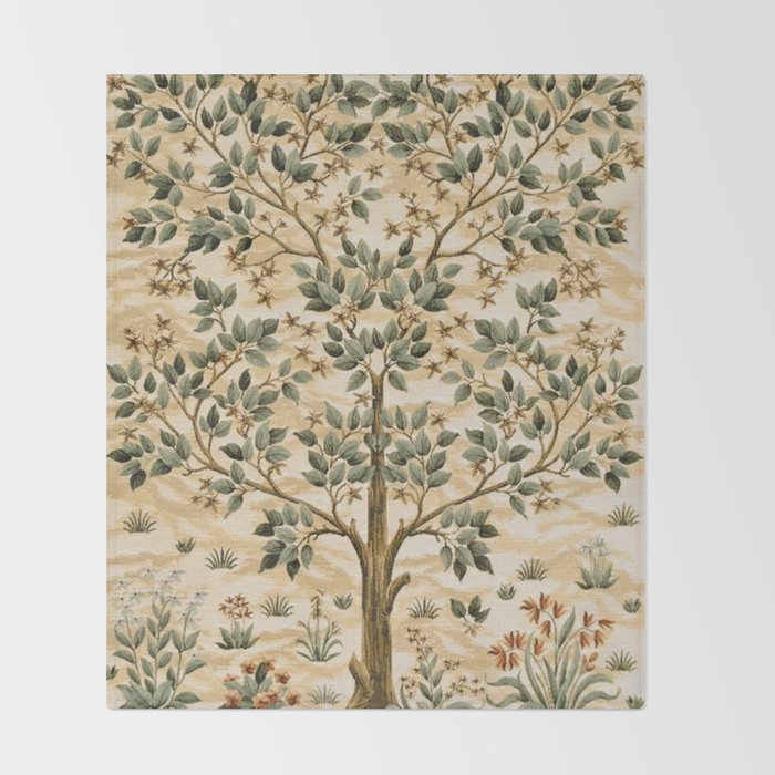 William Morris Tree Of Life, Morris Tree  Throw Blanket Gallery Image 2