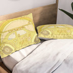 love bug valentine // retro surf art by surfy birdy Pillow Sham Gallery Image 2