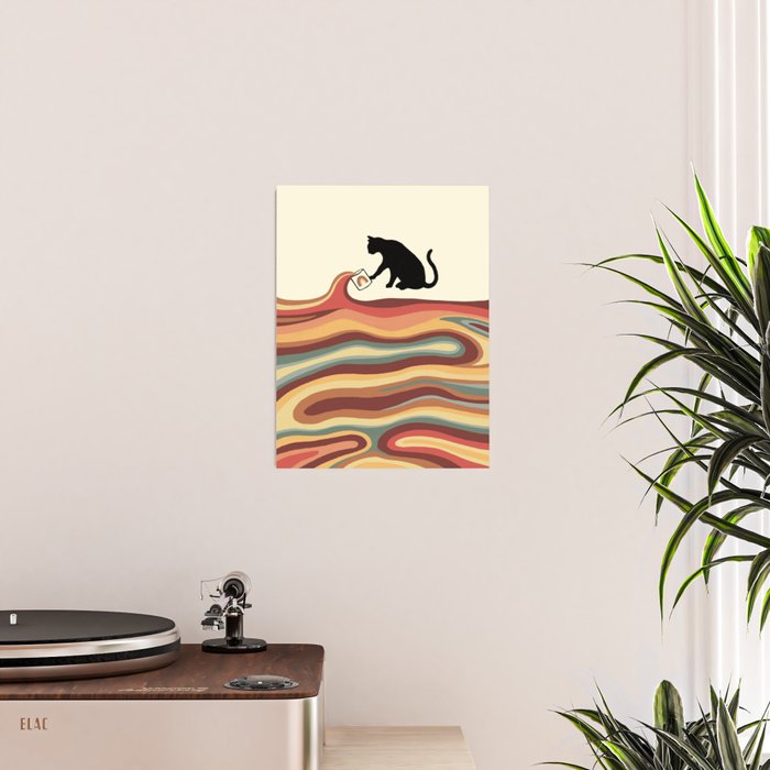 Rainbow cat 1 coffee milk drop Poster Gallery Image 2