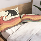 Rainbow cat 1 coffee milk drop Pillow Sham Gallery Image 2