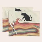 Rainbow cat 1 coffee milk drop Placemat Gallery Image 1