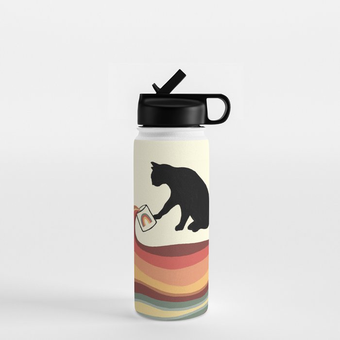 Rainbow cat 1 coffee milk drop Water Bottle Gallery Image 1