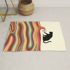 Rainbow cat 1 coffee milk drop Rug Gallery Image 1