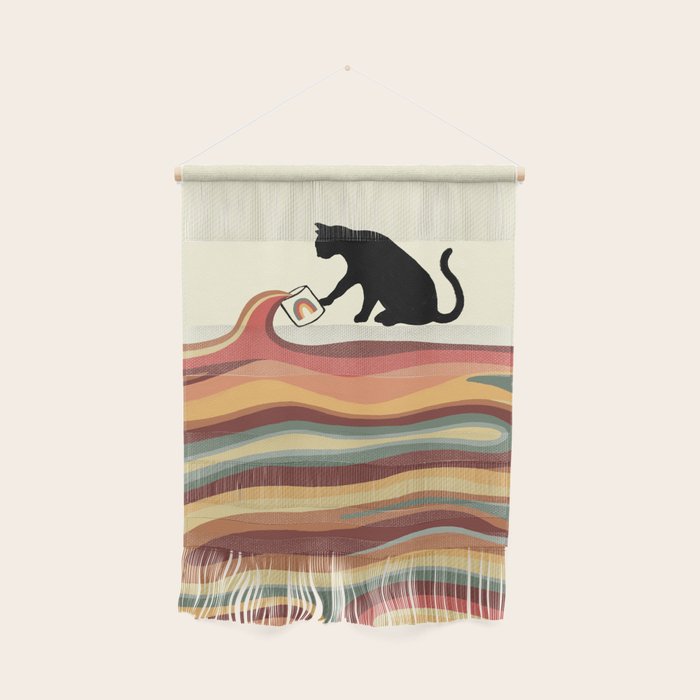 Rainbow cat 1 coffee milk drop Wall Hanging Gallery Image 1