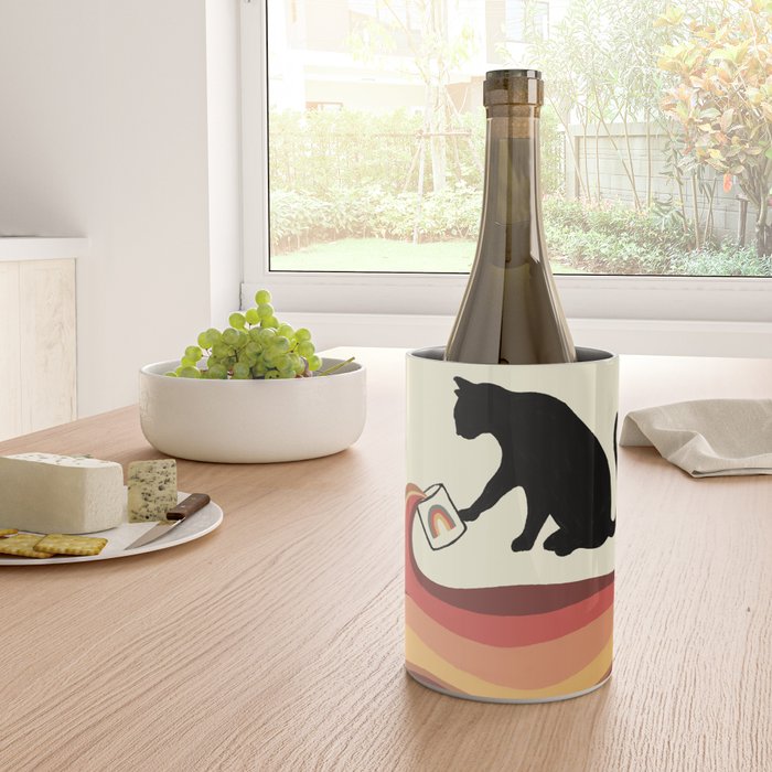 Rainbow cat 1 coffee milk drop Wine Chiller Gallery Image 4
