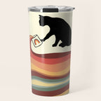 Rainbow cat 1 coffee milk drop Travel Mug Gallery Image 1