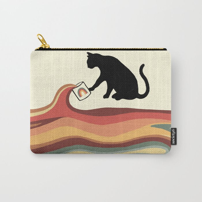 Rainbow cat 1 coffee milk drop Carry All Pouch Gallery Image 1