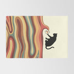 Rainbow cat 1 coffee milk drop Rug Gallery Image 2