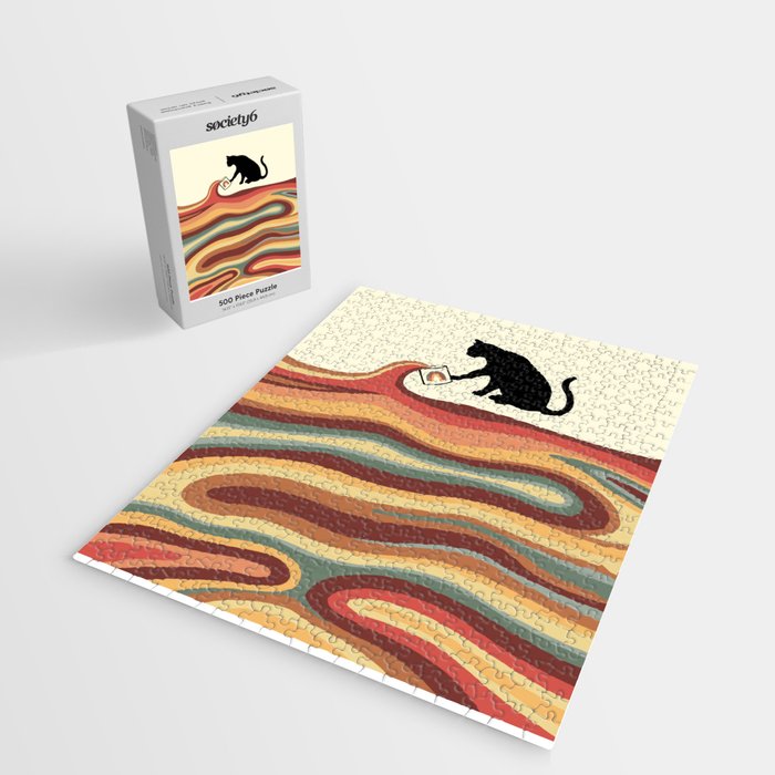 Rainbow cat 1 coffee milk drop Jigsaw Puzzle Gallery Image 2