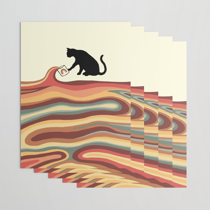 Rainbow cat 1 coffee milk drop Wrapping Paper Gallery Image 3