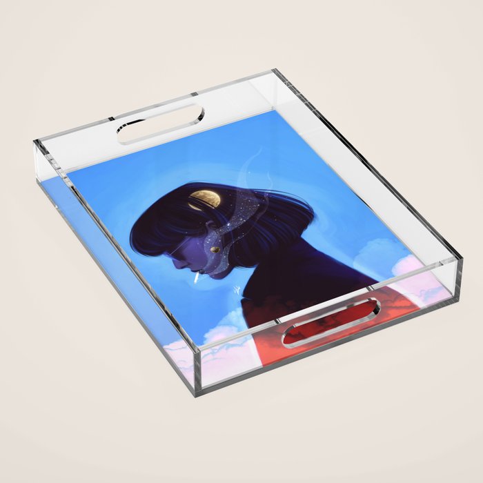 A talk with the universe. Acrylic Tray Gallery Image 1