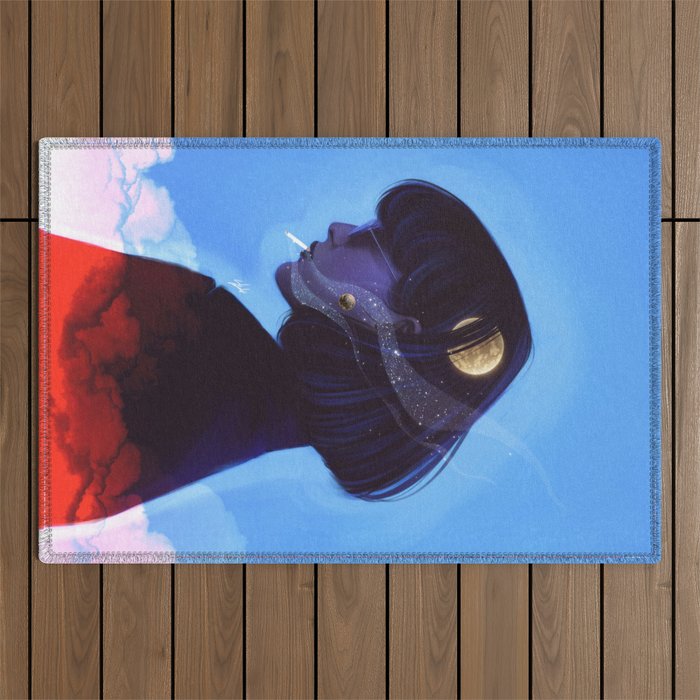 A talk with the universe. Outdoor Rug Gallery Image 1