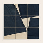 Minimalist Painting Blue III, Mid Century Modern Wood Wall Art Gallery Image 1
