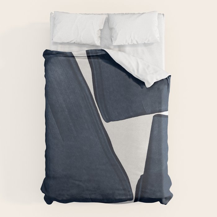 Minimalist Painting Blue III, Mid Century Modern Duvet Cover Gallery Image 6