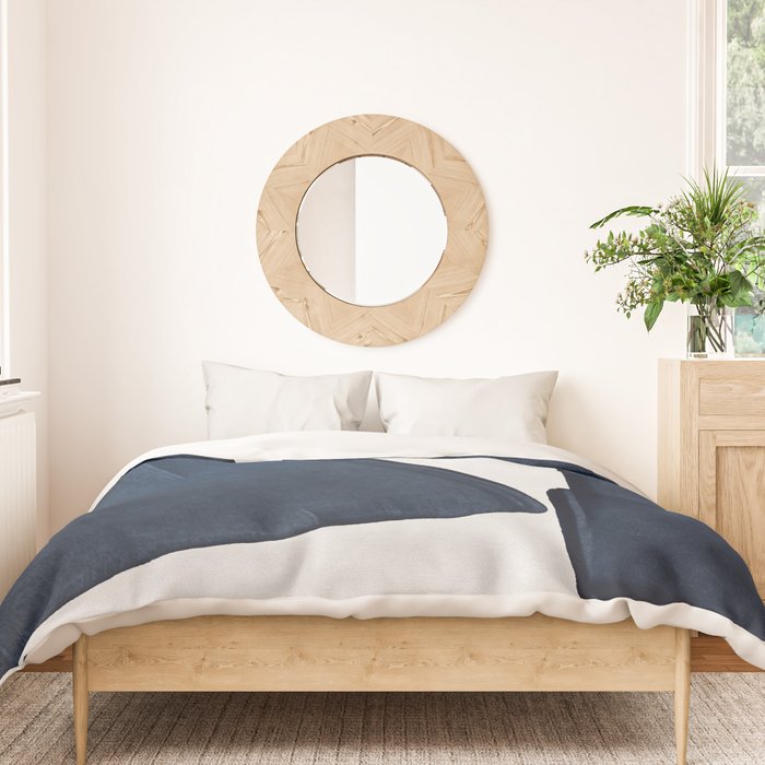 Minimalist Painting Blue III, Mid Century Modern Duvet Cover Gallery Image 3