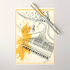 Abstract Minimal Musical Instrument 5 Wrapping Paper Gallery Image 1