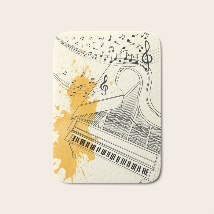 Abstract Minimal Musical Instrument 5 Bath Mat Gallery Image 1