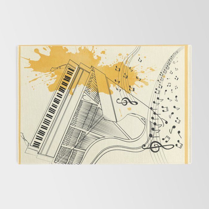 Abstract Minimal Musical Instrument 5 Rug Gallery Image 2