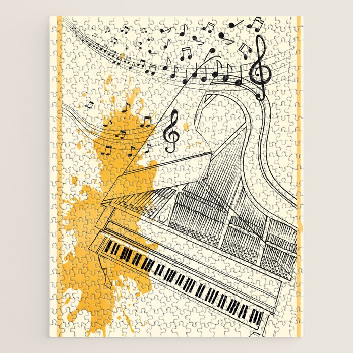 Abstract Minimal Musical Instrument 5 Jigsaw Puzzle Gallery Image 1