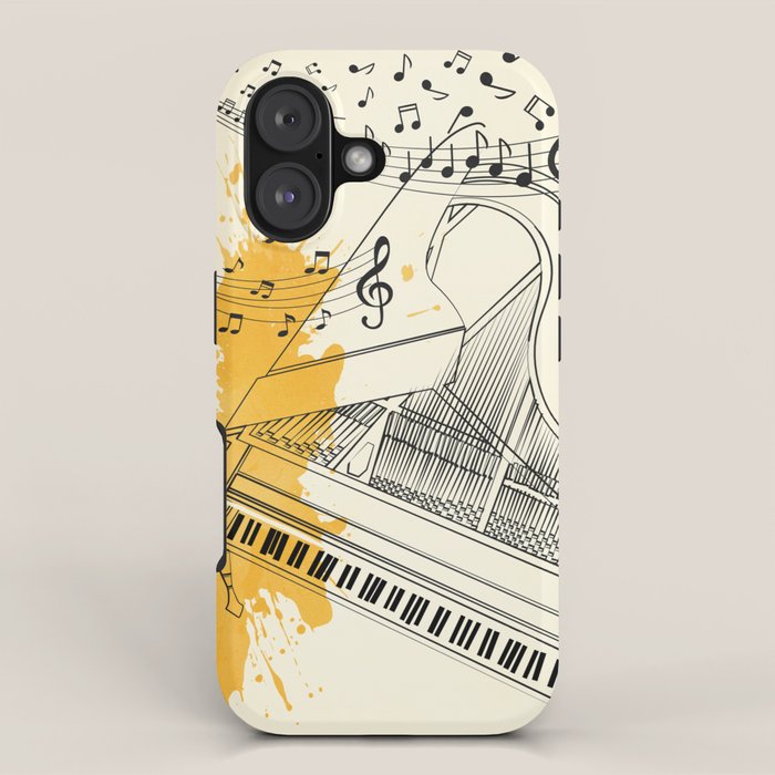 Abstract Minimal Musical Instrument 5 iPhone Case Gallery Image 1
