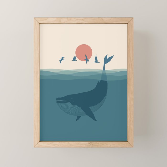 I'm like a bird - Whale Mini Art Print Gallery Image 1