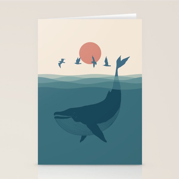 I'm like a bird - Whale Stationery Card Gallery Image 2