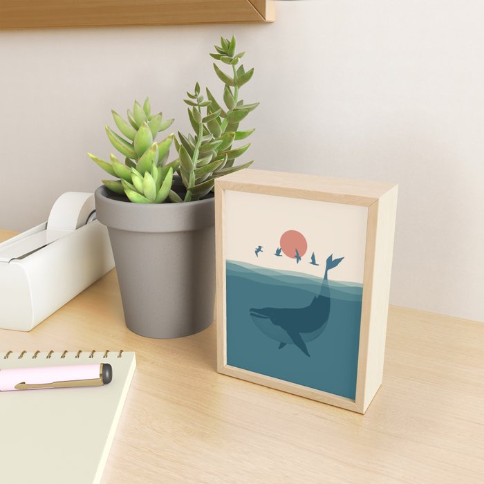 I'm like a bird - Whale Mini Art Print Gallery Image 2